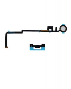 iPad 7 / iPad 8 / iPad 9 Home Button with Flex Cable - White with Gold Trim
