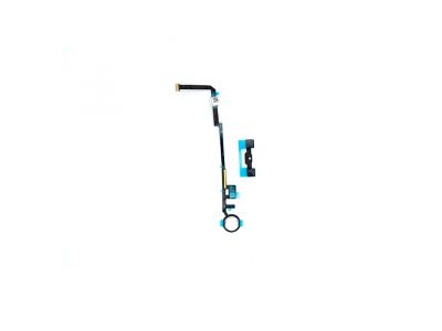 iPad 7 / iPad 8 Home Button with Flex Cable - White with Silver Trim